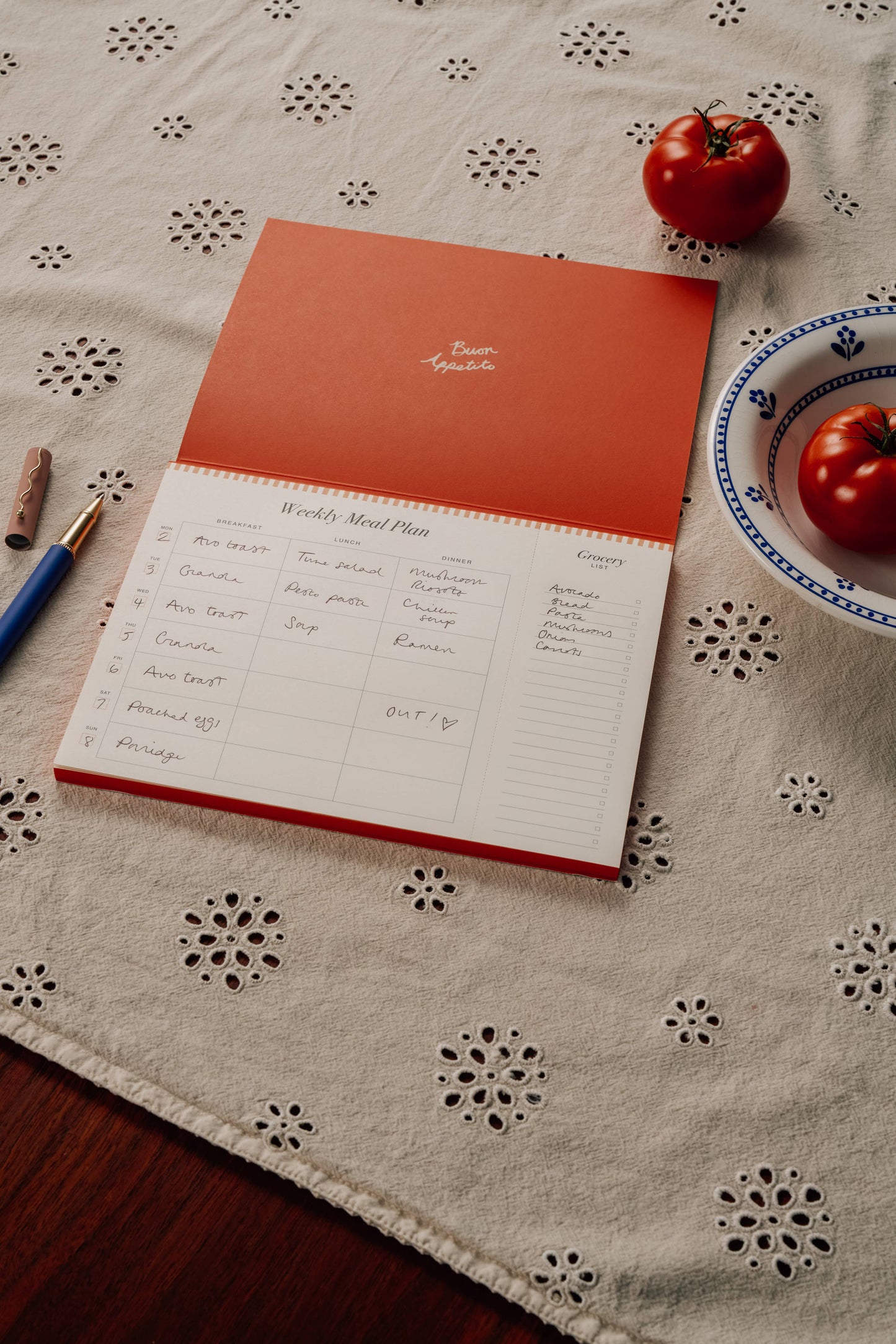 Papier - La Dolce Vita Undated Weekly Meal Planner & Grocery List