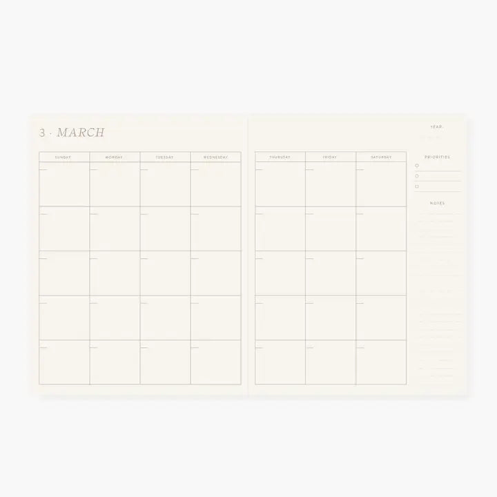 Botanica Paper Co. - Undated Monthly Planner