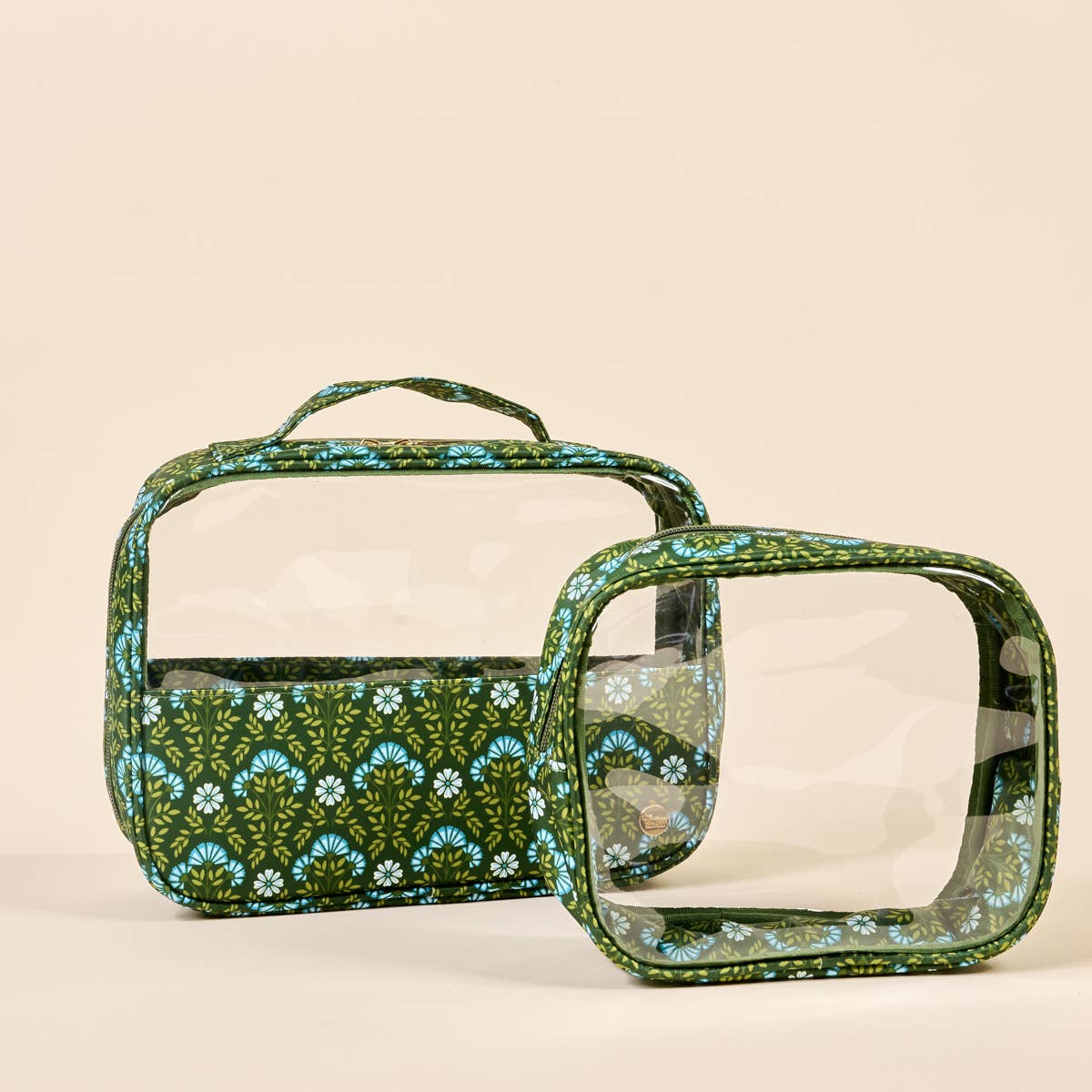 The Darling Effect - Clearly Chic Cosmetic Bag Set - Everbloom Forest Green
