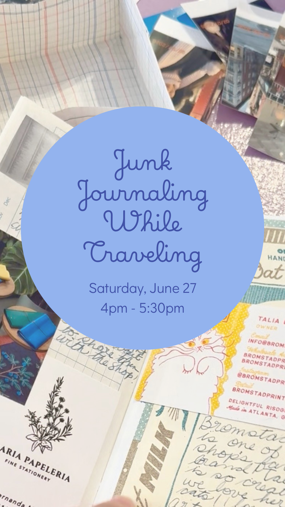 Junk Journaling while Traveling - Saturday, July 25