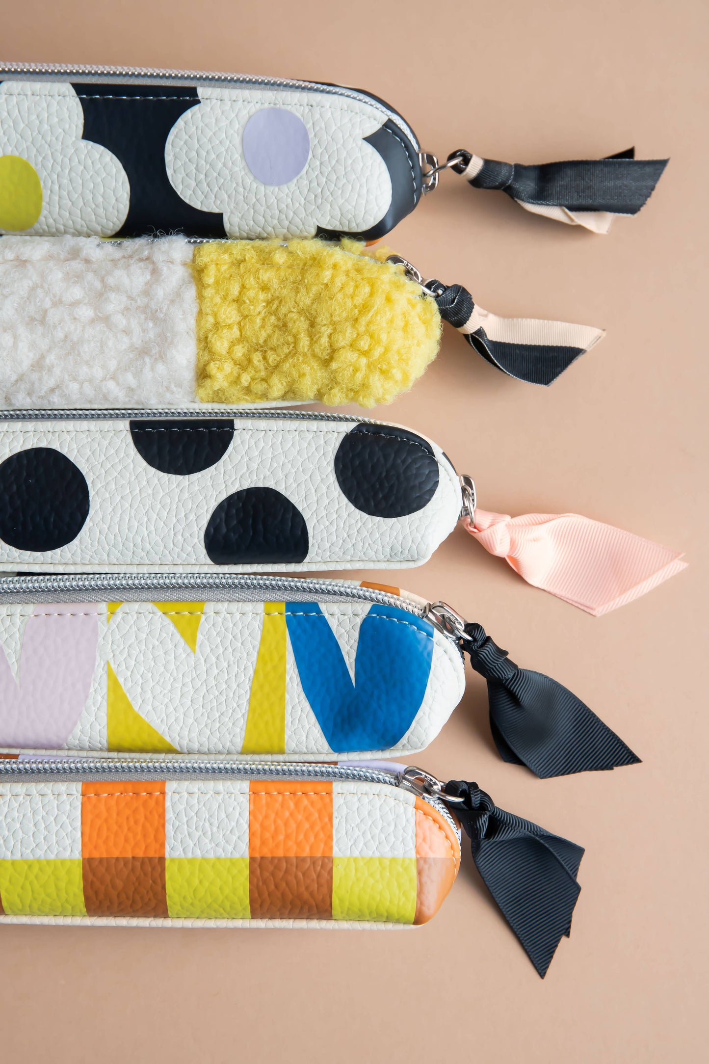 Caroline Gardner - Multi Stripe Borg Pencil Case