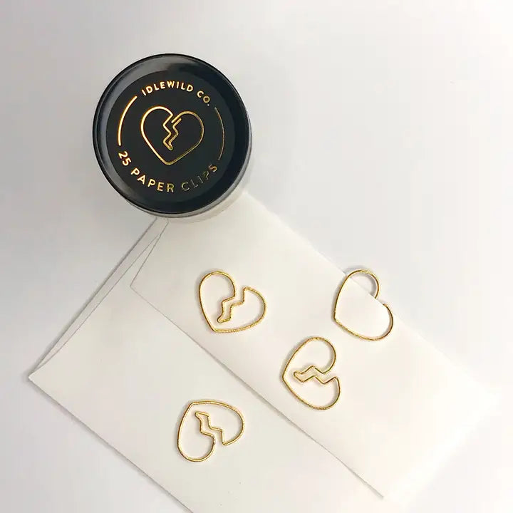Idlewild Co. Gold Paper Clips - Jar of 25