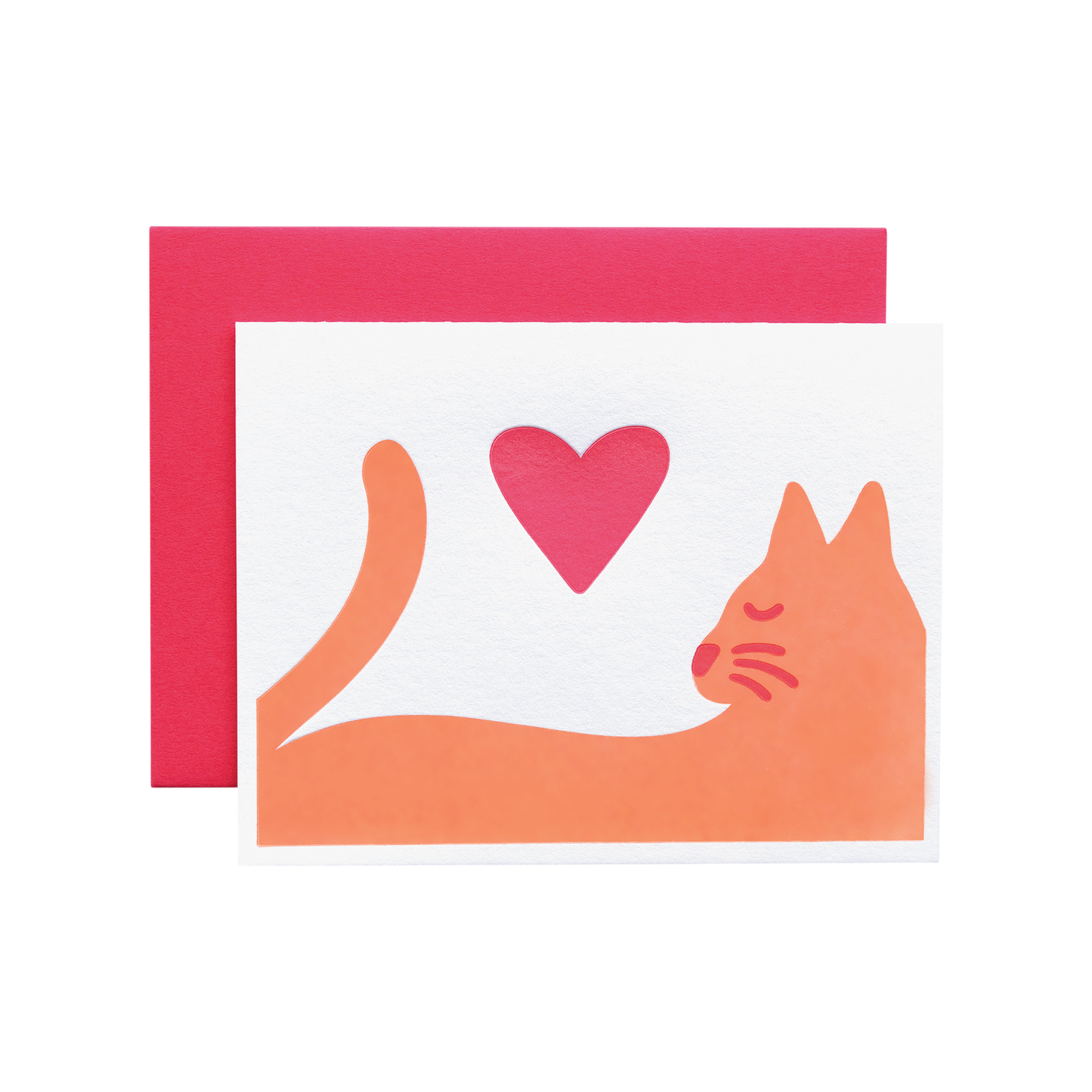 Cat sympathy card warm colors. high quality greeting card