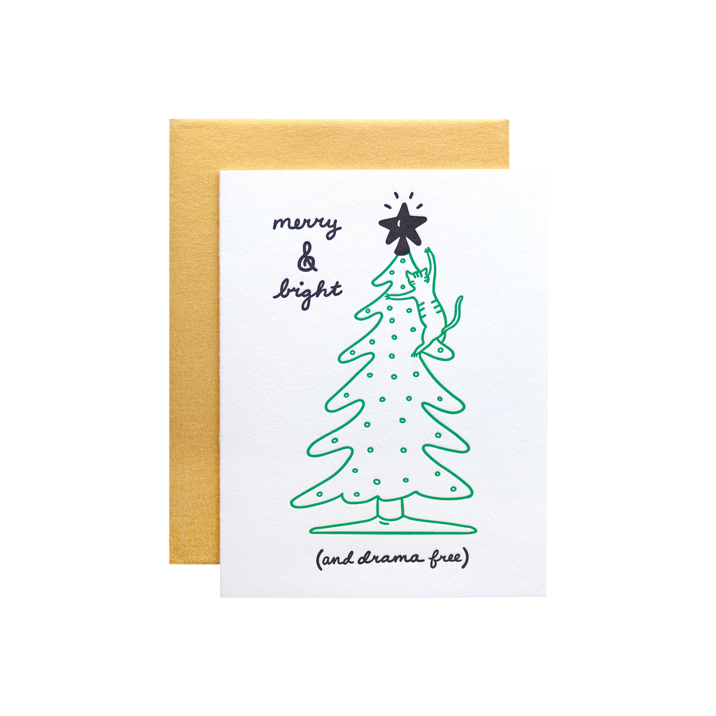 Merry christmas card. Fun greeting card.