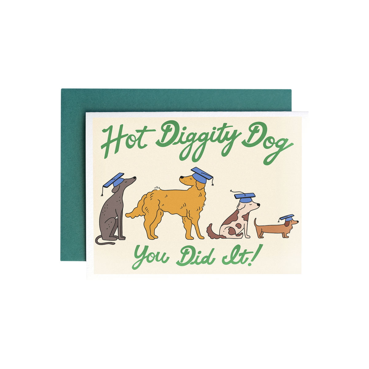 Hot Diggity Dog Graduation Card