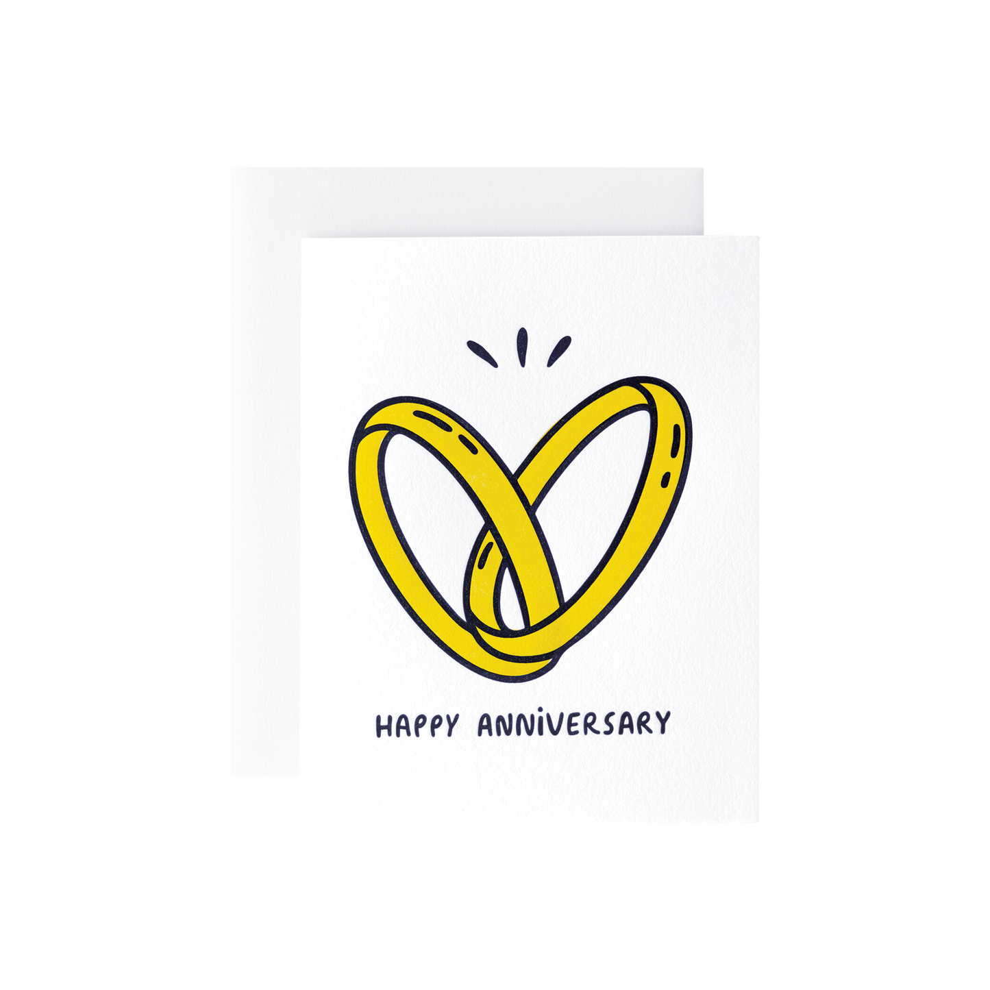 Anniversary Card. Rings greeting card