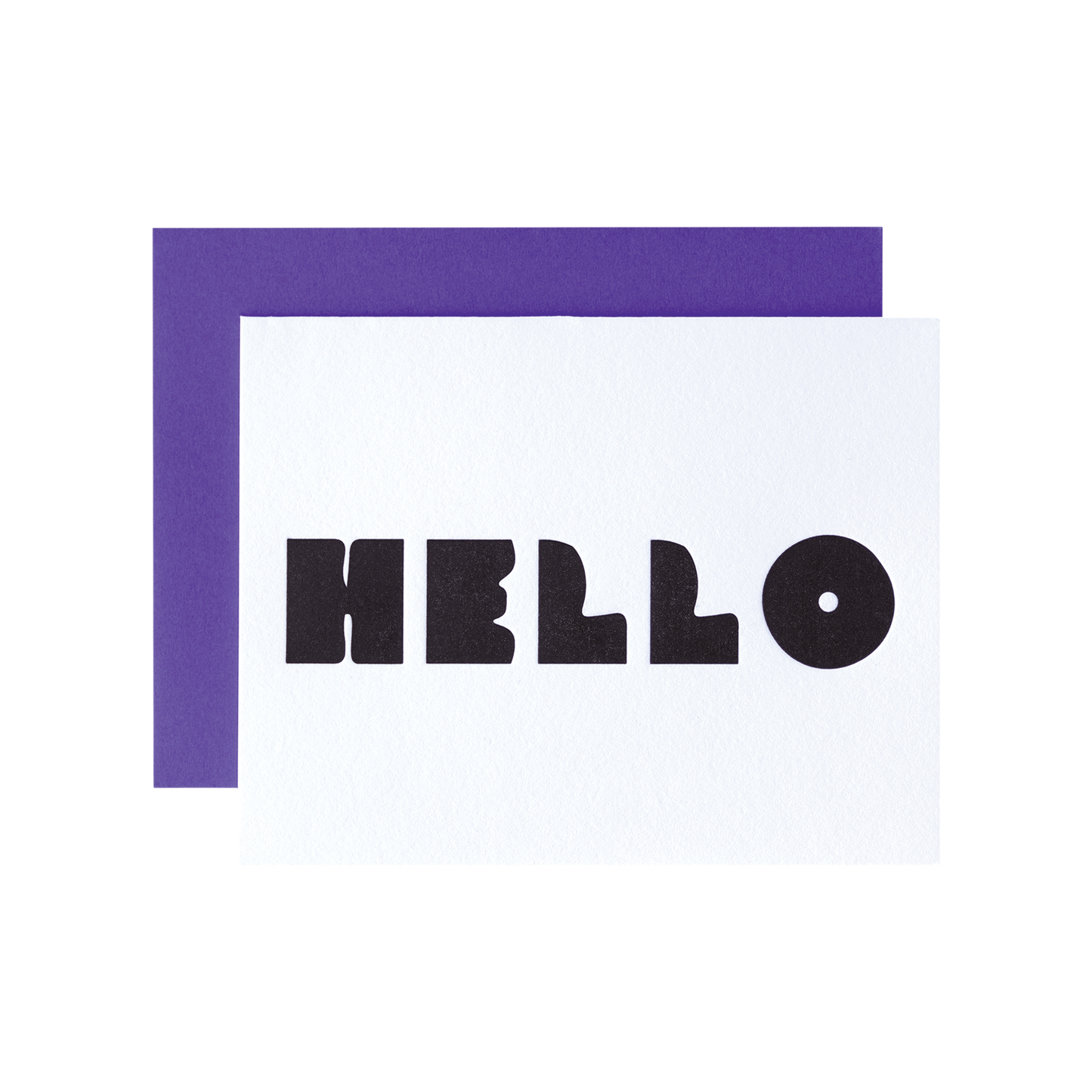 Cute high quality greeting card. Letterpressed Hello