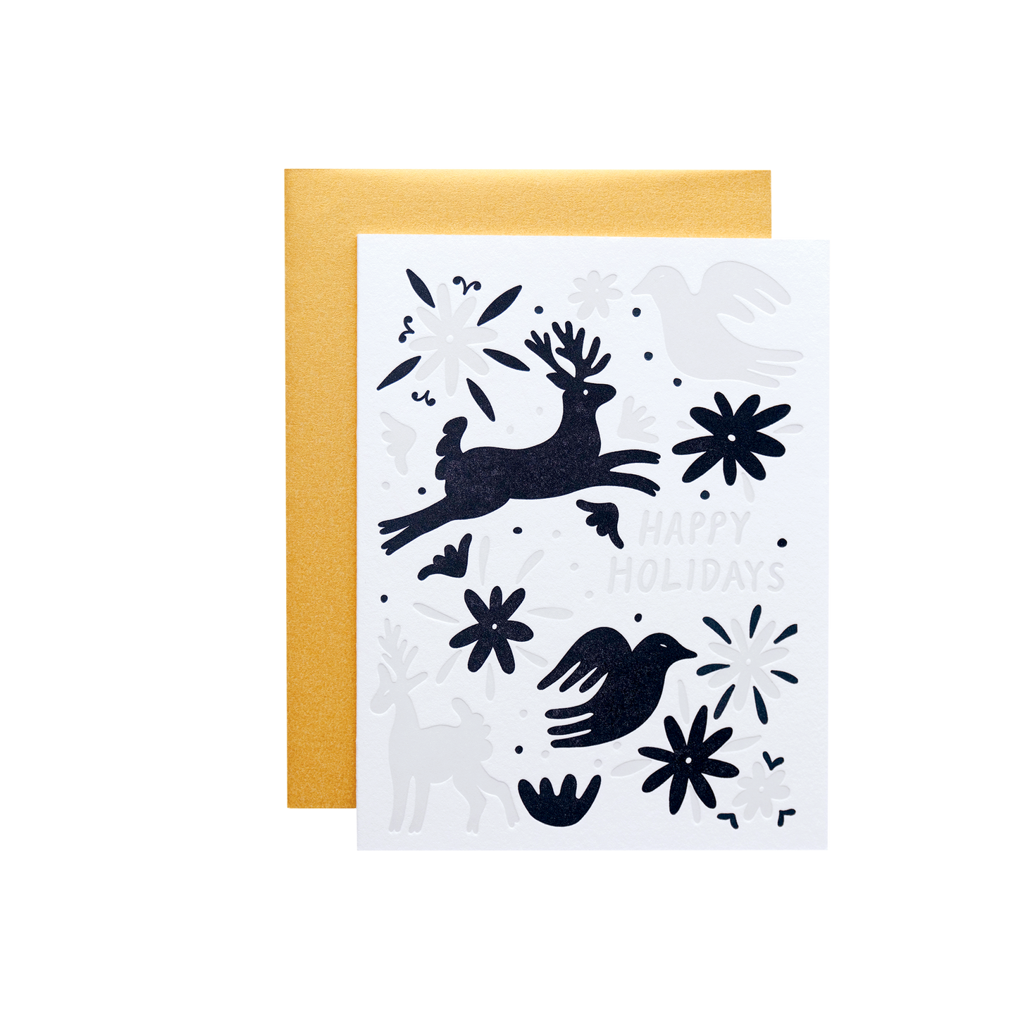 Otomi holiday card. Happy holidays card