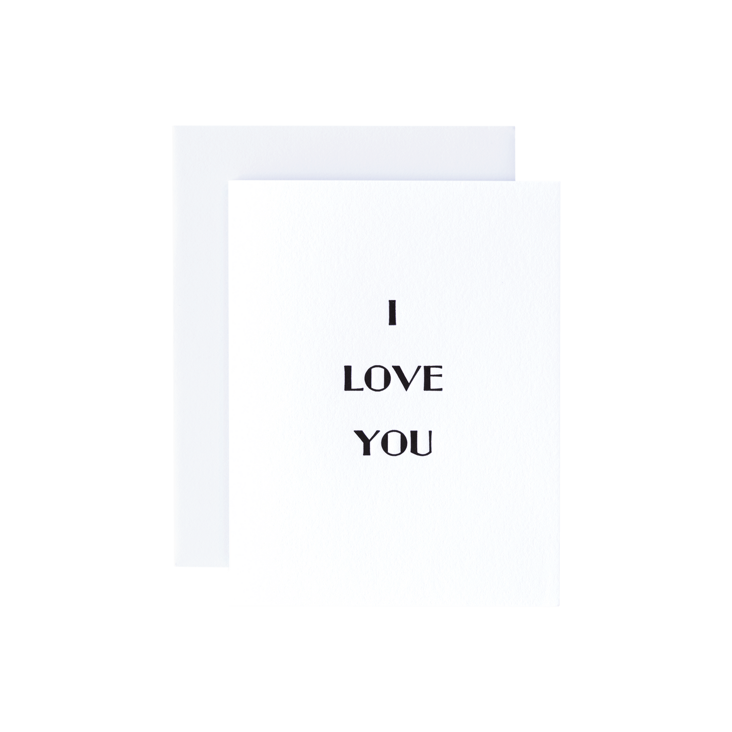I love you cute greeting card. High quality letterpressed papercard