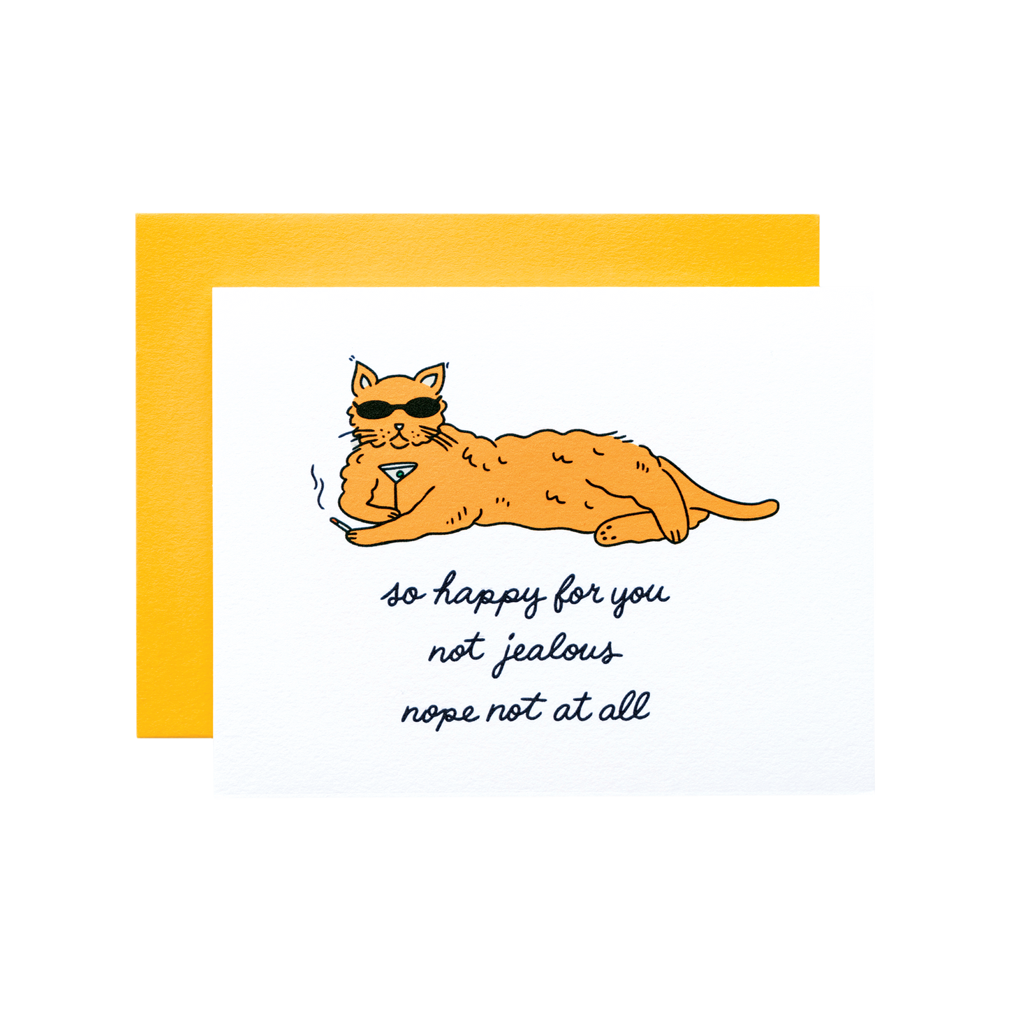Jealous Cat Card