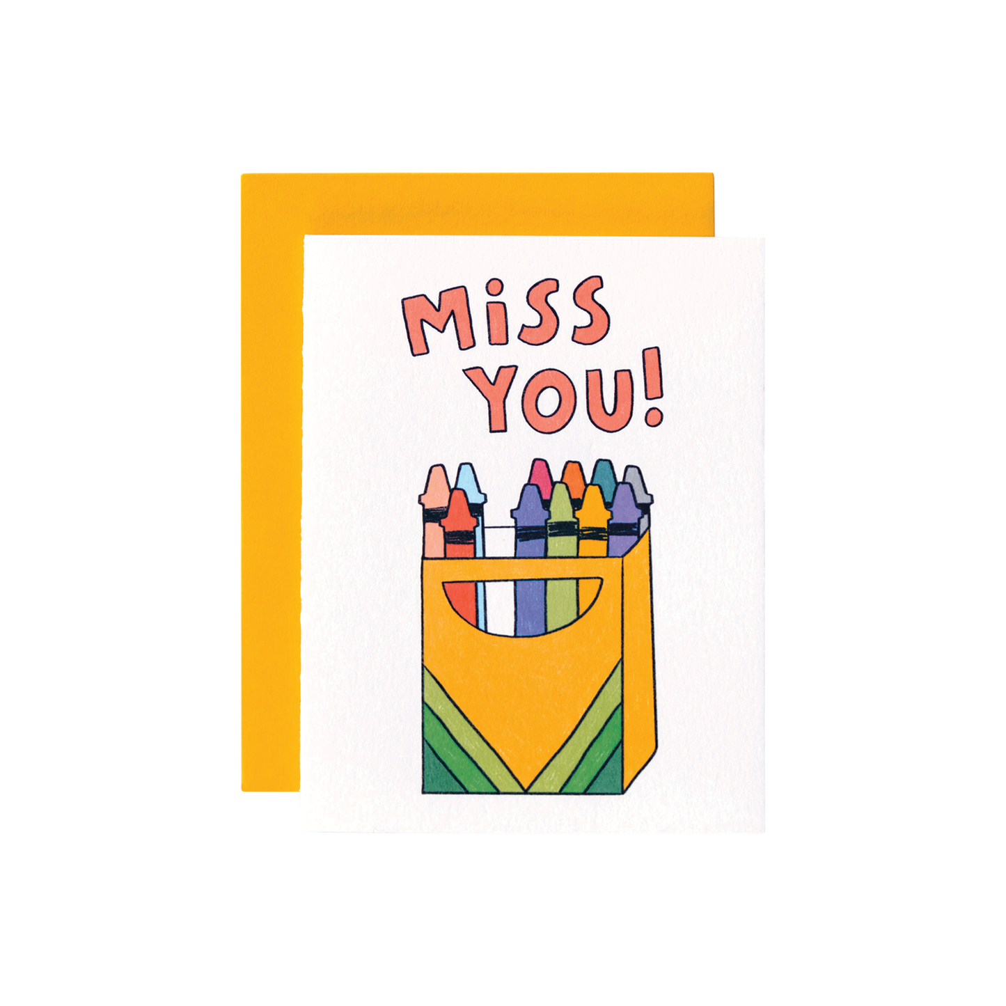 Miss You Crayons Card
