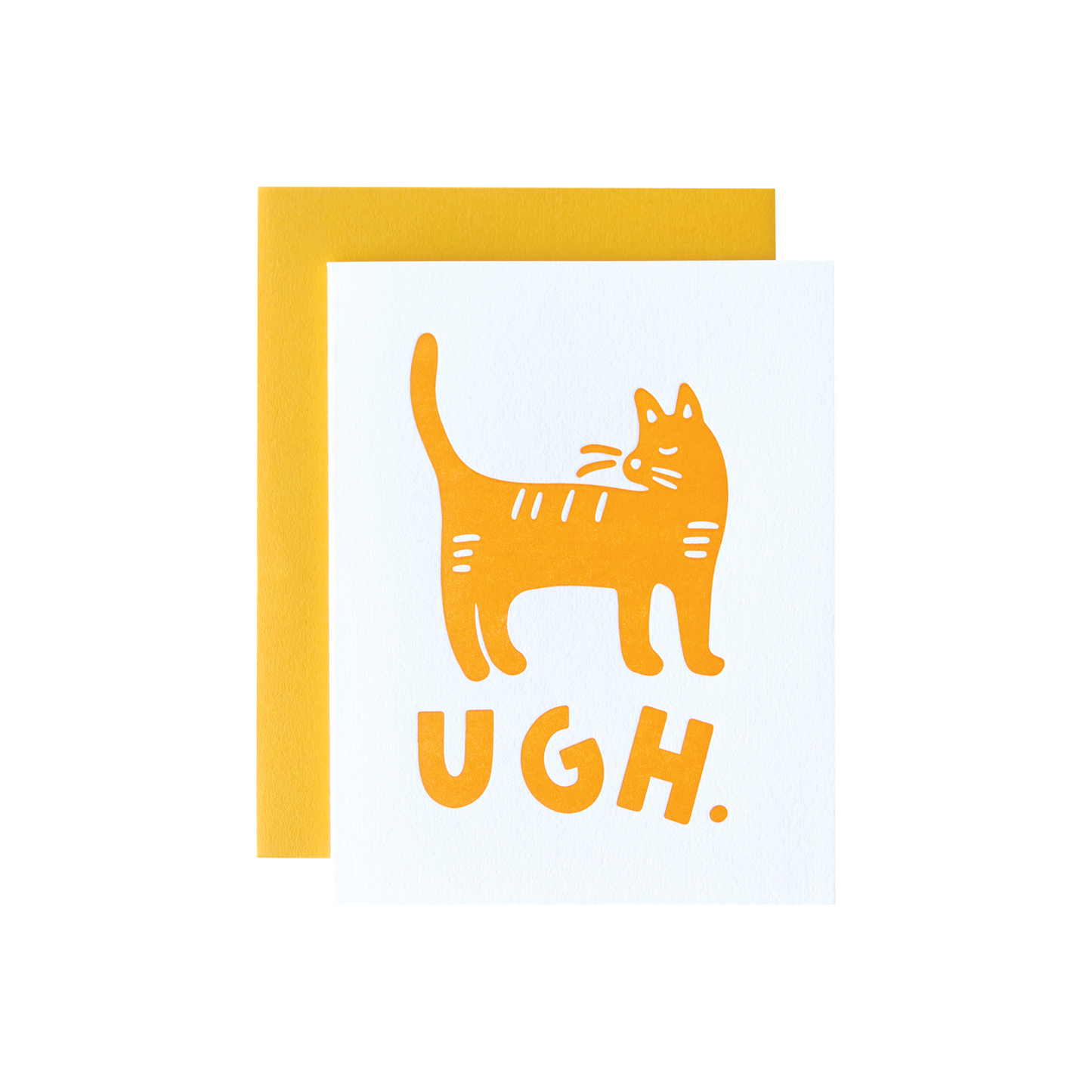 Cute greeting card in orange.