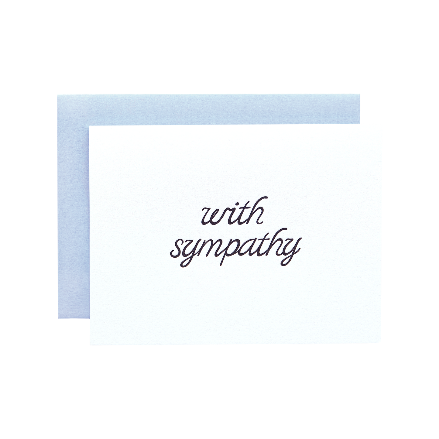 Sympathy card. Elegant typo greeting card