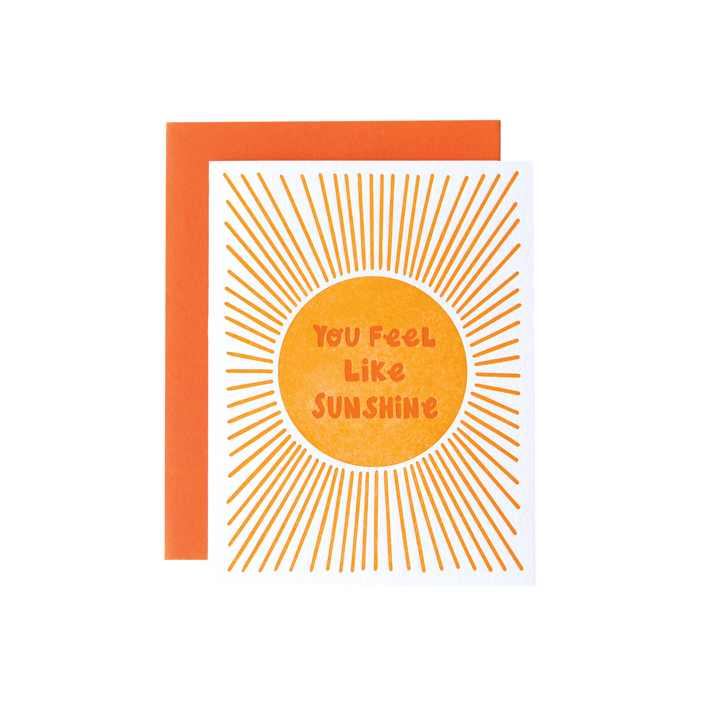 Sunshine greeting card. High quality paper card