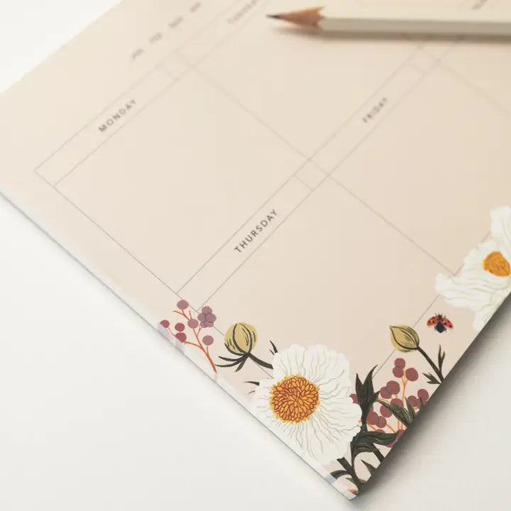 Botanica Paper Co. - Weekly Overview Notepad