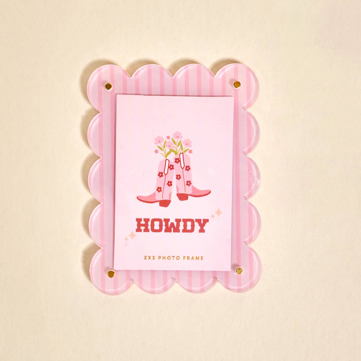 The Darling Effect - Mini Acrylic Picture Frame Magnet–Cowgirl Boots
