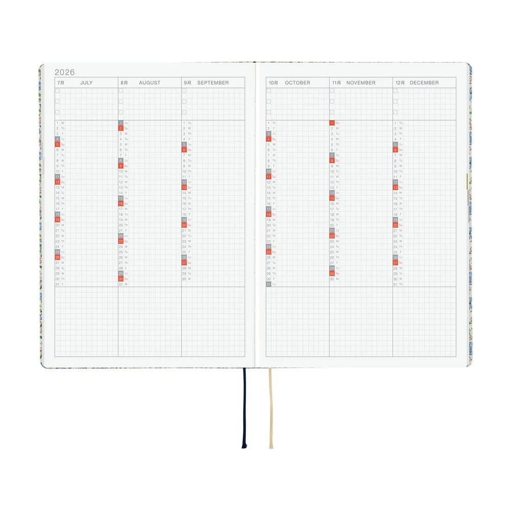 Hobonichi Techo 2026 HON - A5 Liberty Fabrics: Sasha Kiora