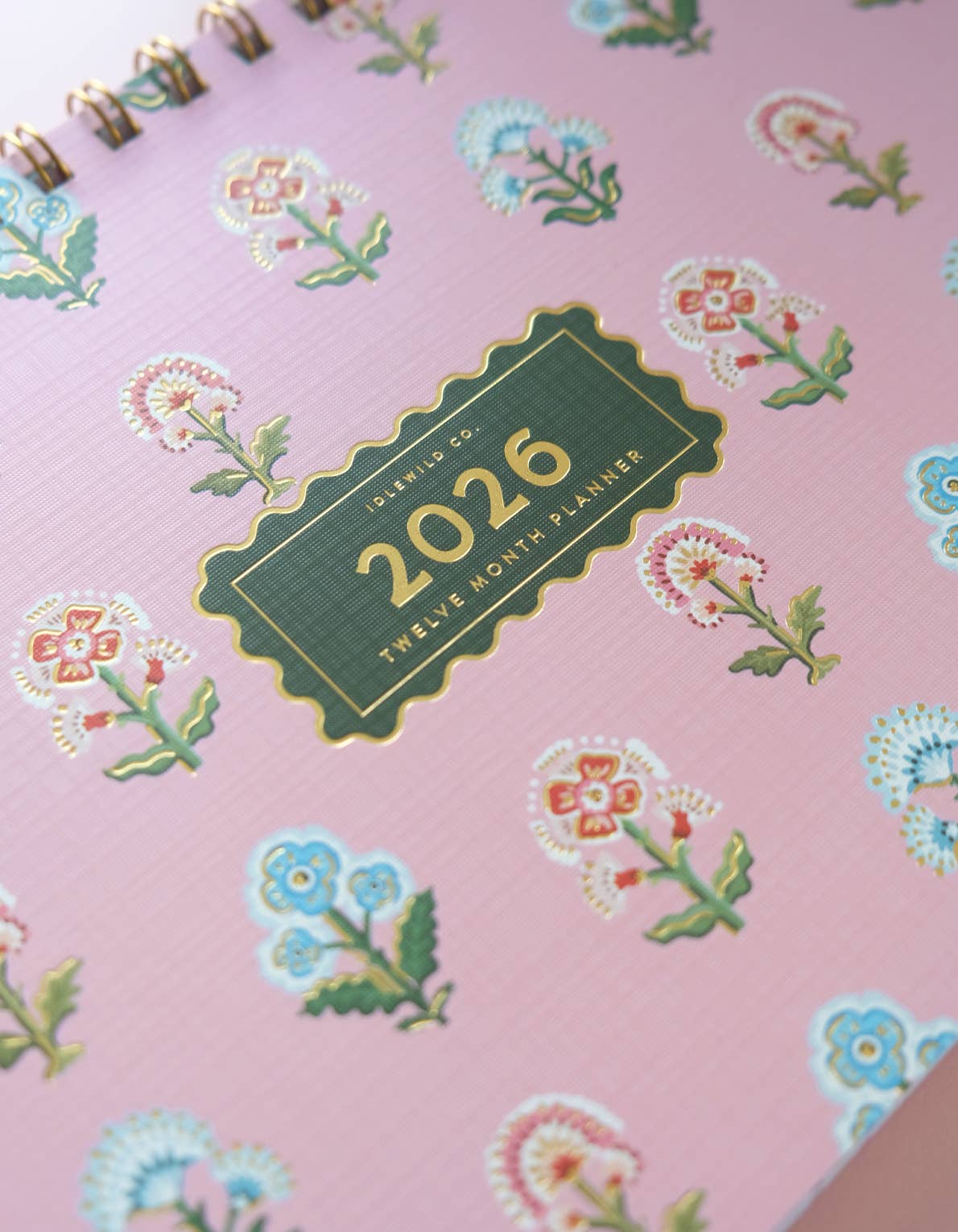 Idlewild Co. 2026 Desktop Planner Block Print Floral