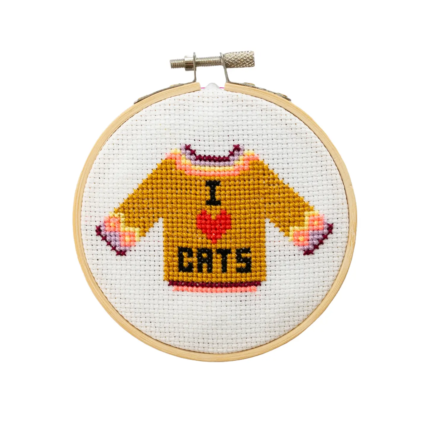 Cotton Clara I Love Cats Cross Stitch Kit