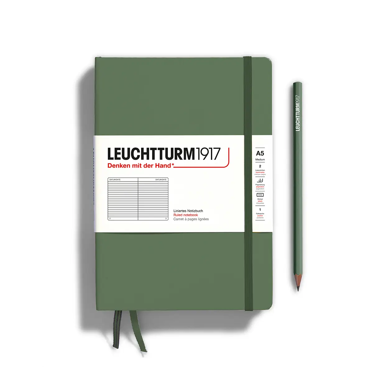 Leuchtturm1917 - A5 Medium Hardcover Ruled Notebook