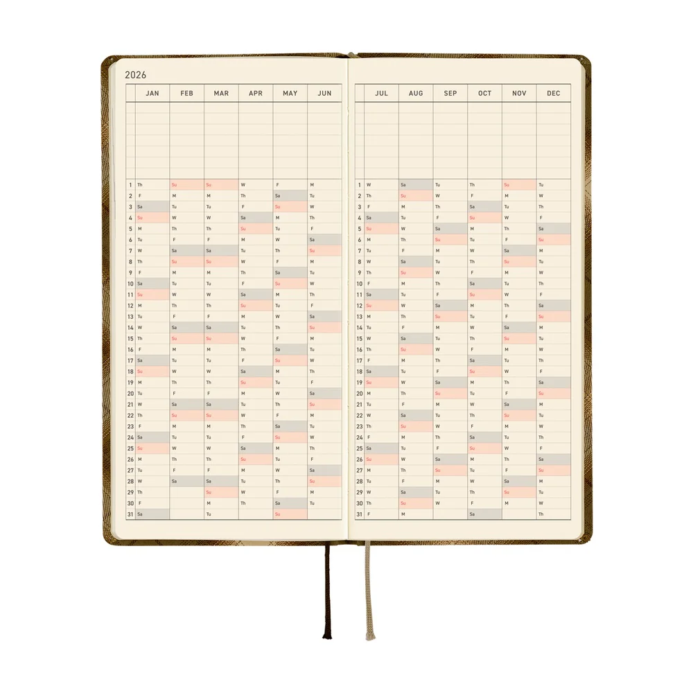 Hobonichi Techo 2026 Weeks - Shirt Fabric: Foggy Plaid