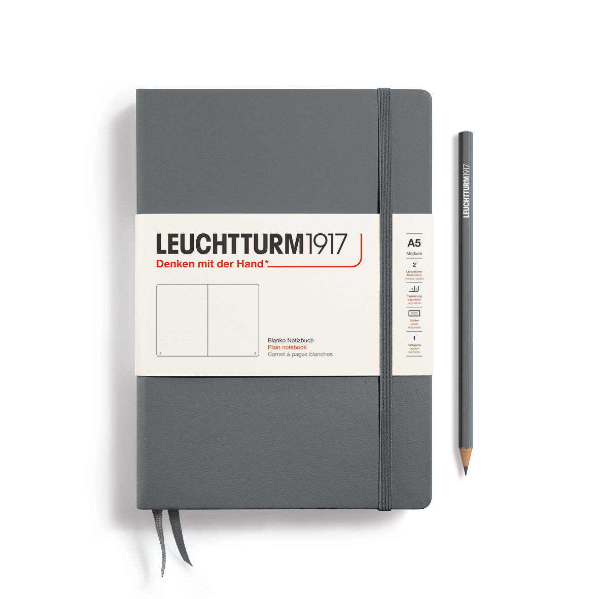 Leuchtturm1917 - A5 Medium Hardcover Blank Notebook