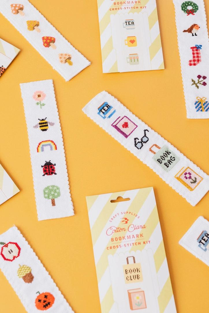 Cotton Clara - Autumn/Halloween Cross Stitch Bookmark Kit