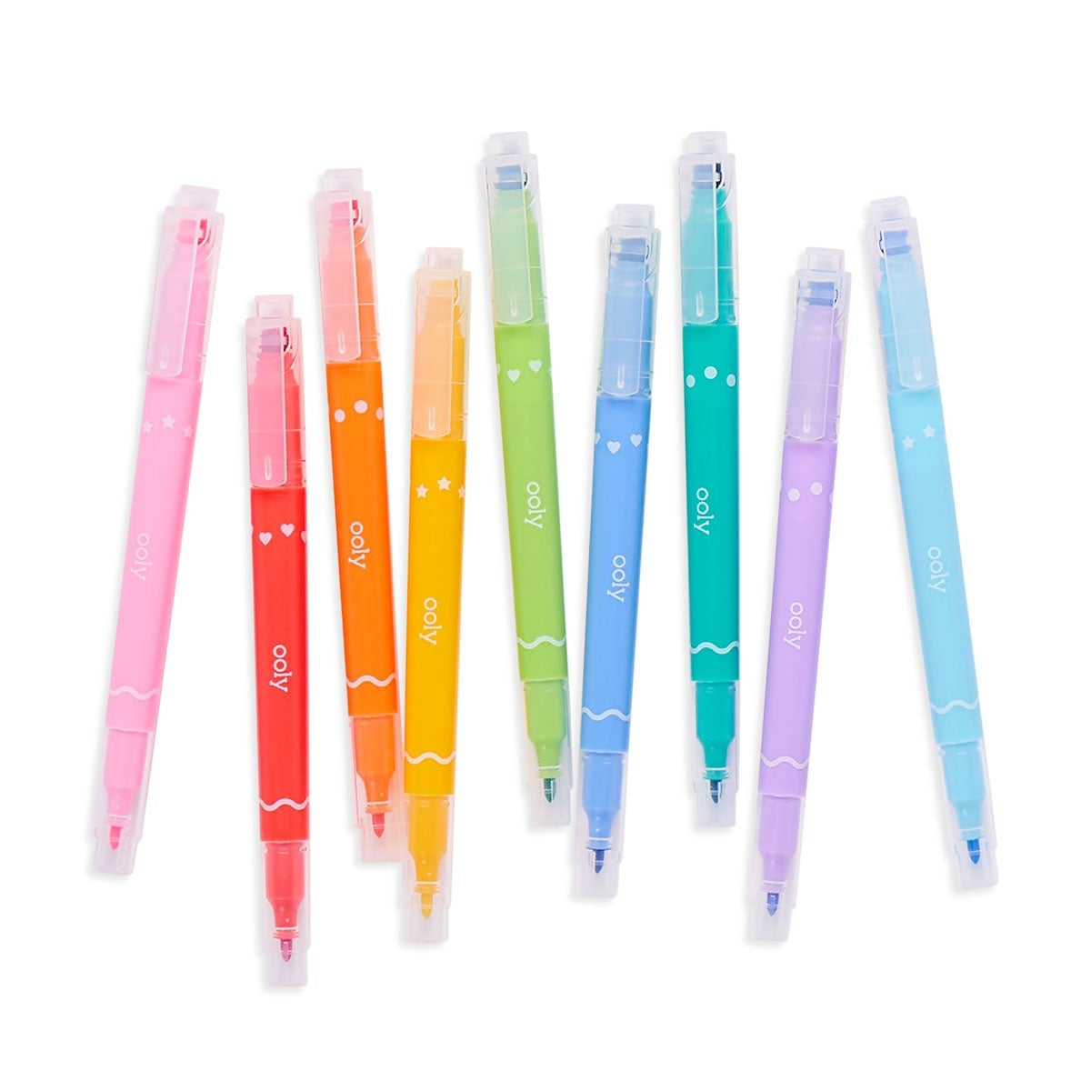 Ooly Confetti Stamp: Double-Ended Markers - Set of 9