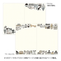 Midori - Yuru Log - B6 Notebook Insert - Sweets & Animals