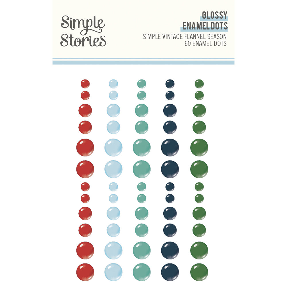 Simple Stories Glossy Enamel Dots - Simple Vintage Flannel Season