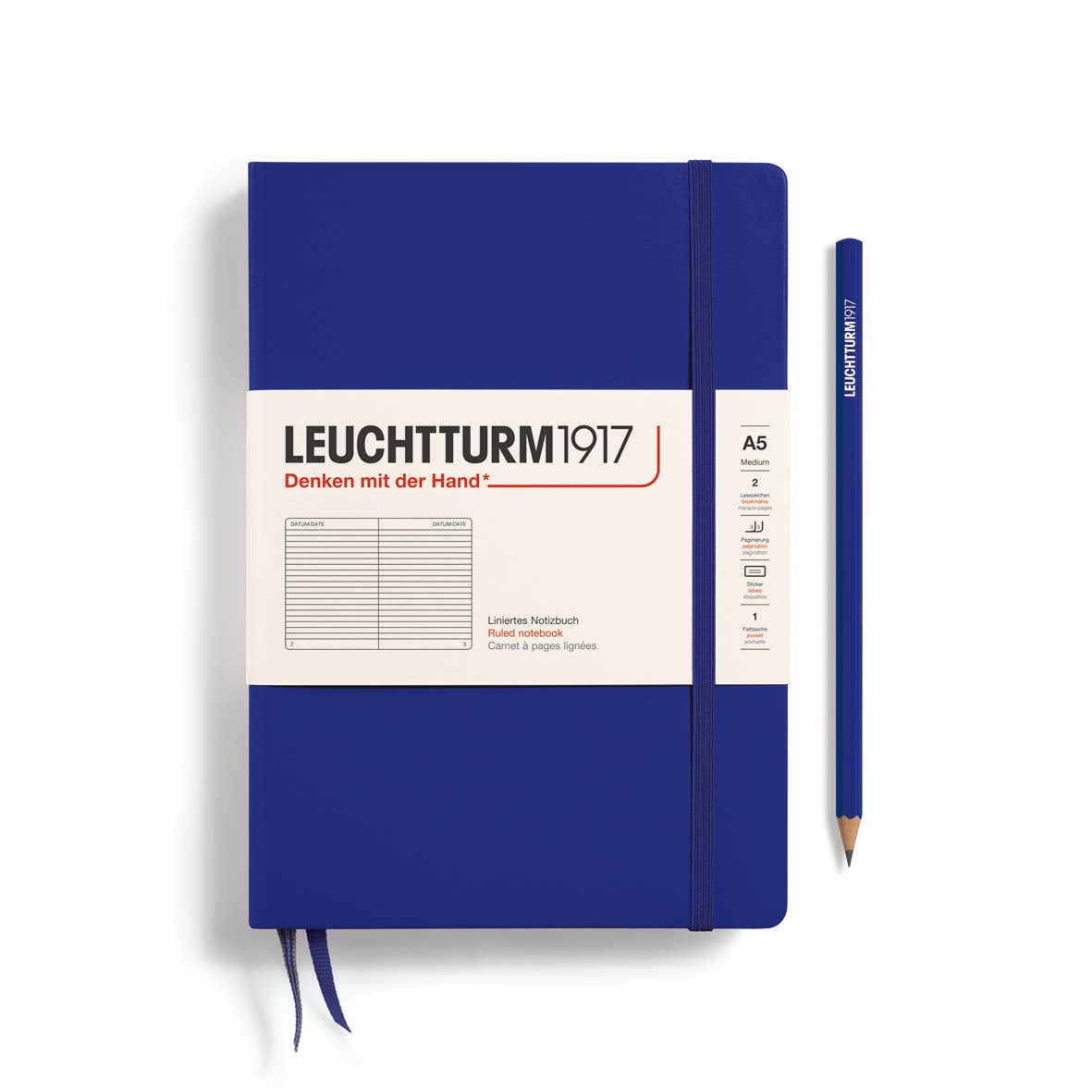 Leuchtturm1917 - A5 Medium Hardcover Ruled Notebook