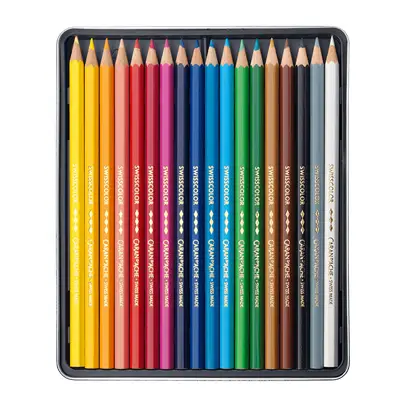 Caran D'ache - Water-Resistant Colored Pencils - 18 Set