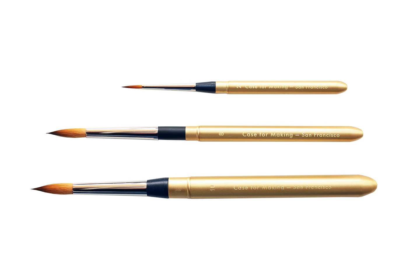 Case for Making - Matte Gold Travel Brushes