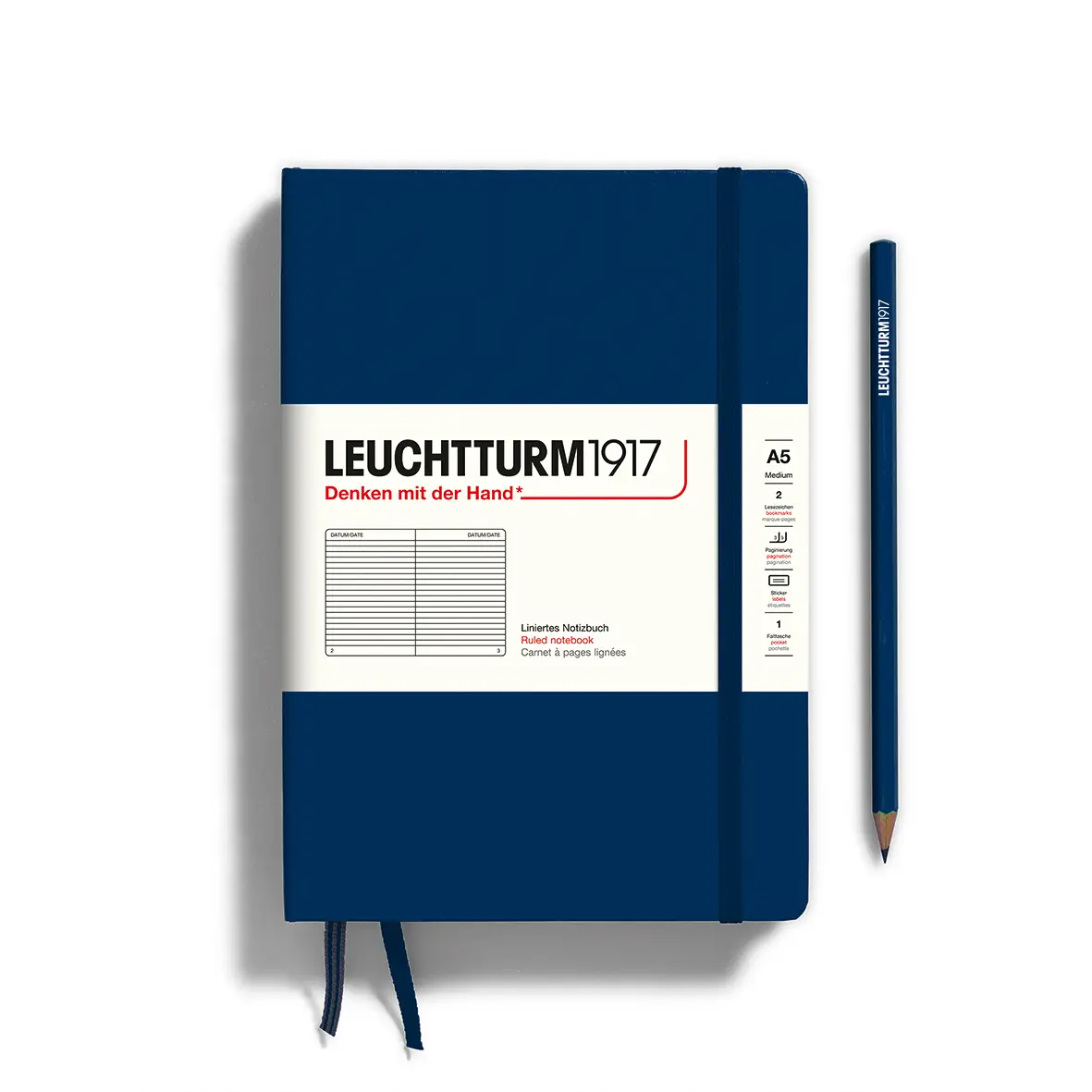 Leuchtturm1917 - A5 Medium Hardcover Ruled Notebook