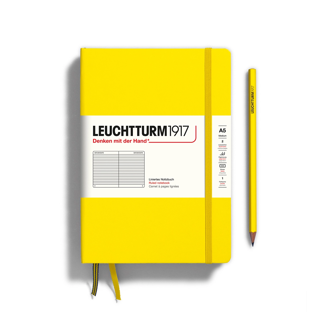 Leuchtturm1917 - A5 Medium Hardcover Ruled Notebook
