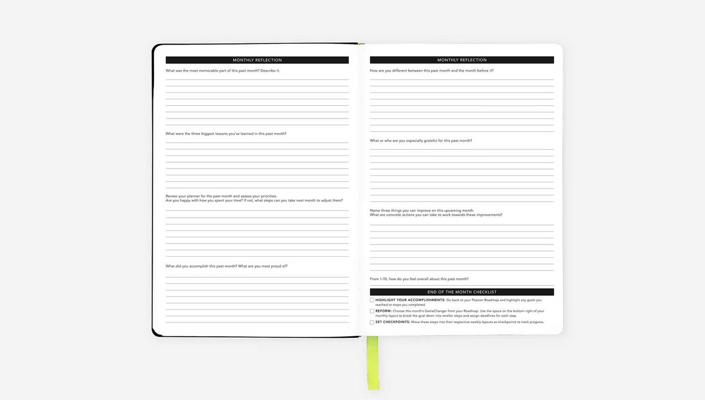 Passion Planner - Undated Weekly Planner - Elite Black