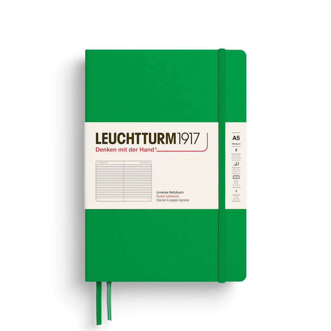 Leuchtturm1917 - A5 Medium Hardcover Ruled Notebook