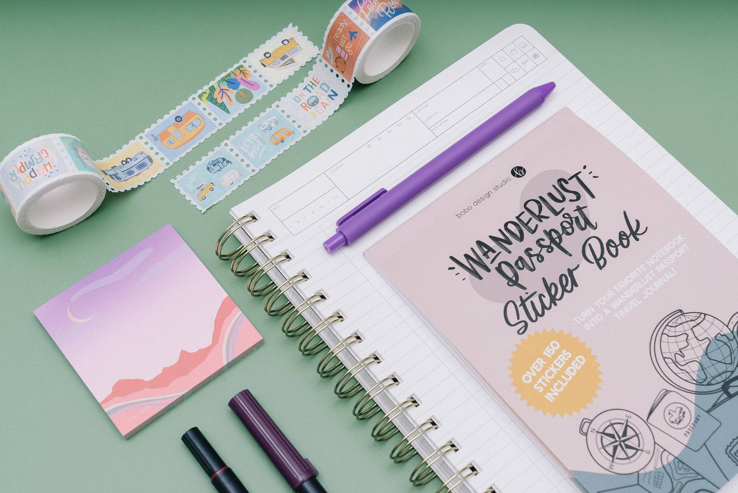 Bobo Design Studio - Wanderlust Passport Sticker Book