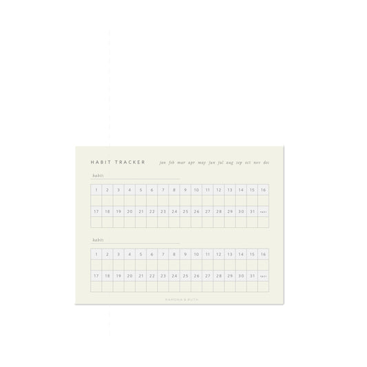 Ramona & Ruth Monthly Habit Tracker Notepad