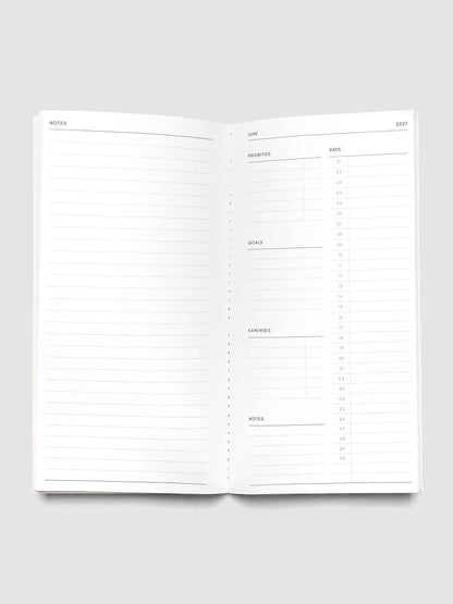 Cloth & Paper - 2027 Dated Travel Notebook - Monthly - A5 Slim