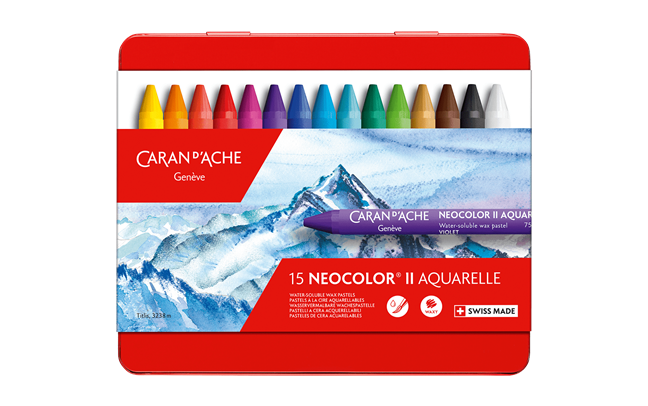 Caran d'Ache - Set of 15 NEOCOLOR™ II Pastels in Metal Box
