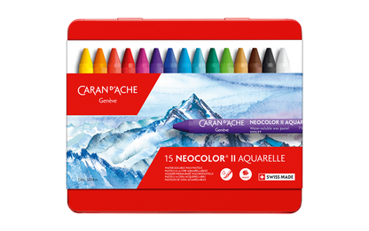 Caran d'Ache - Set of 15 NEOCOLOR™ II Pastels in Metal Box