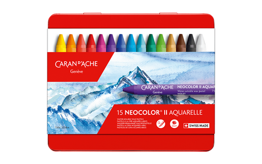 Caran d'Ache - Set of 15 NEOCOLOR™ II Pastels in Metal Box