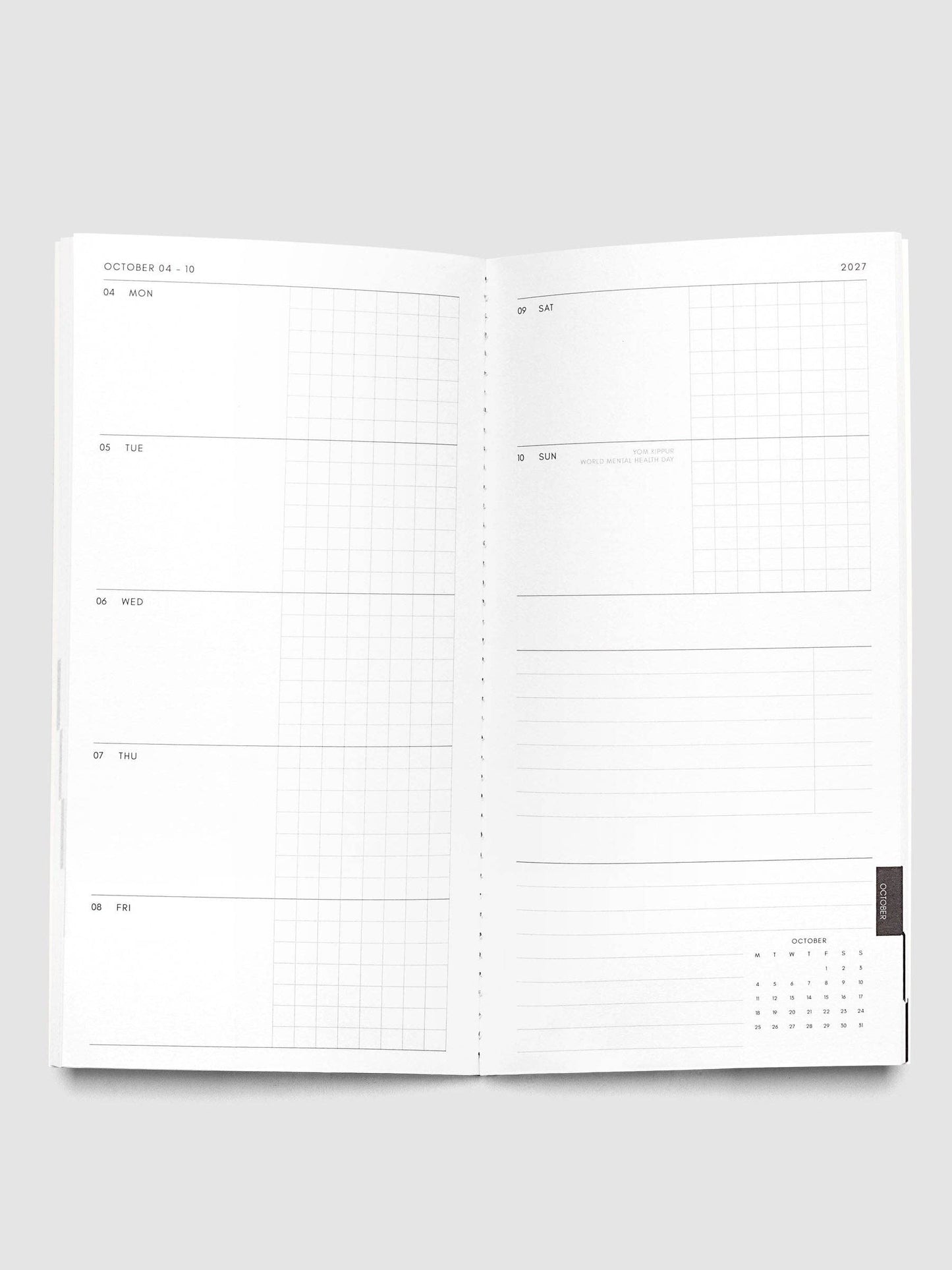 Cloth & Paper - 2027 Dated Travel Notebook Set - Weekly Horizontal - A5 Slim