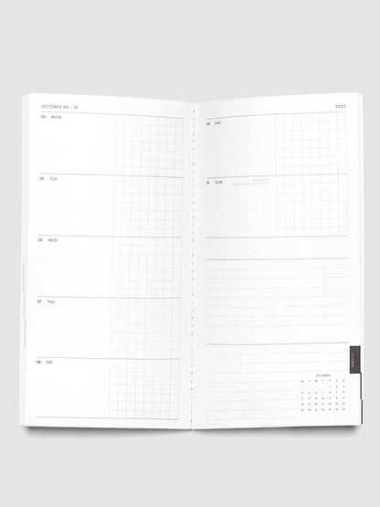 Cloth & Paper - 2027 Dated Travel Notebook Set - Weekly Horizontal - A5 Slim