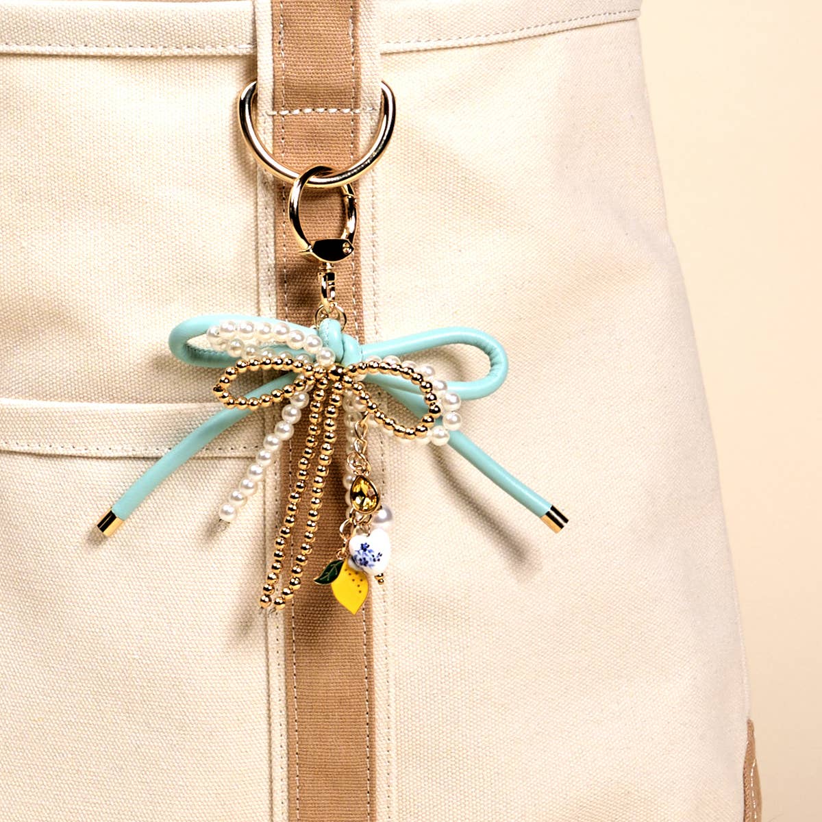 The Darling Effect - Layered Bows Bag Charm - Limoncello Love