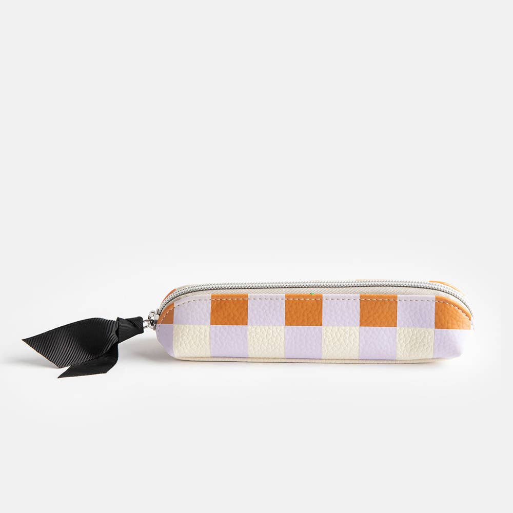 Caroline Gardner Multi Check Pencil Case