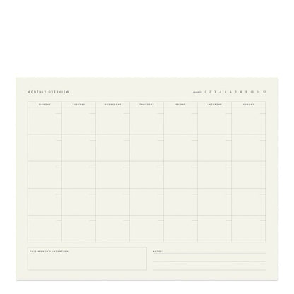 Ramona & Ruth Monthly Overview Notepad