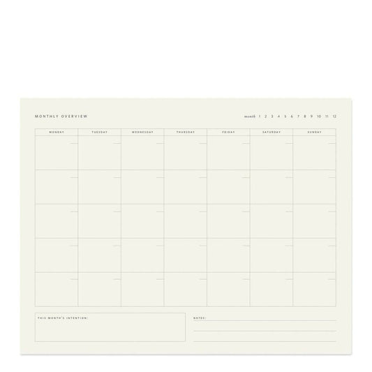 Ramona & Ruth Monthly Overview Notepad