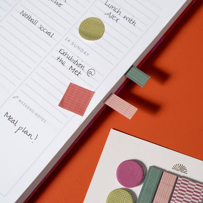 Papier Sticky Tabs Set Stripes & Checks